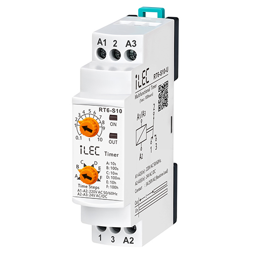 iLEC RT6-S10-U – Multirange On Delay Timer Relay